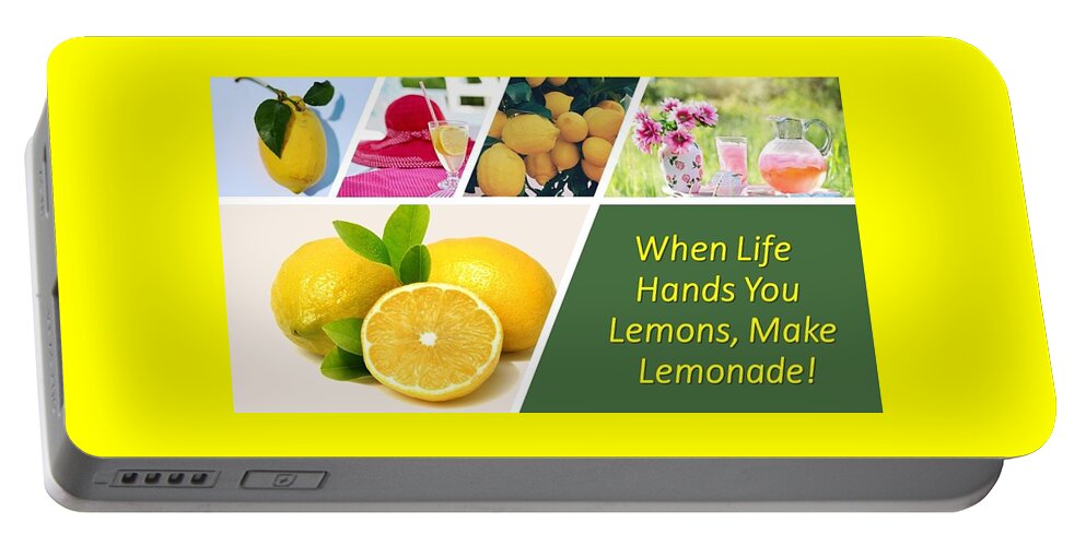 Lemons Portable Battery Charger featuring the photograph Got Lemons Make Lemonade by Nancy Ayanna Wyatt