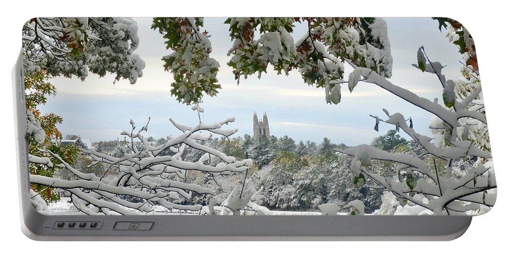 Snow Portable Battery Charger featuring the photograph Gothic Snowscape by Beth Myer Photography