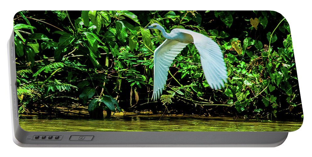 Great White Egret Portable Battery Charger featuring the photograph May You Find Peace by Leslie Struxness