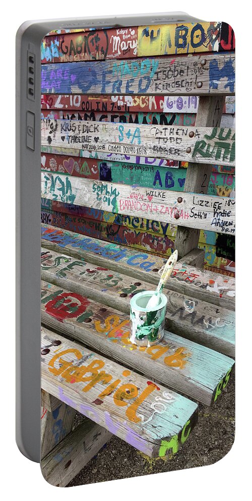 Graffiti Portable Battery Charger featuring the photograph Graffiti Encouraged by David T Wilkinson