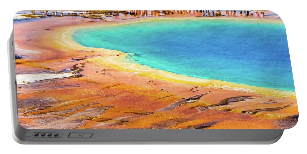Yellowstone Portable Battery Charger featuring the photograph Grand Prismatic Spring #3 by Alberto Zanoni