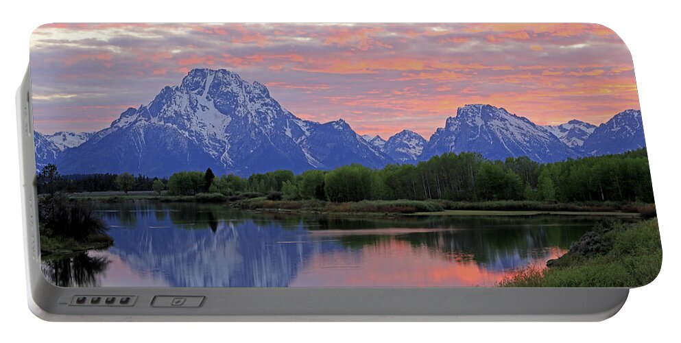 Oxbow Bend Portable Battery Charger featuring the photograph Grand Teton National Park - Oxbow Bend Snake River by Richard Krebs