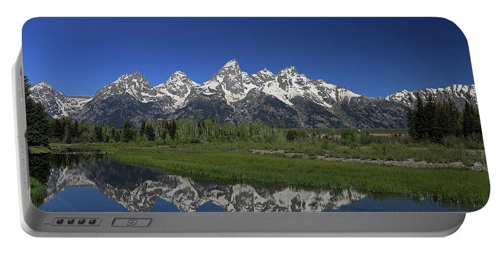 Schwabacher's Landing Portable Battery Charger featuring the photograph Grand Teton National Park - Schwabacher's Landing 2 by Richard Krebs