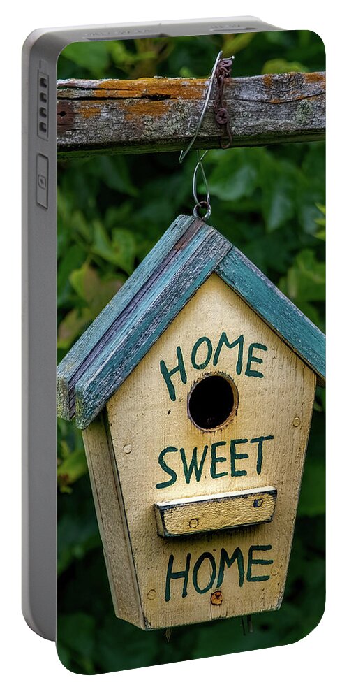 Birdhouse Portable Battery Charger featuring the photograph Grandma's Birdhouse by Brian Shoemaker
