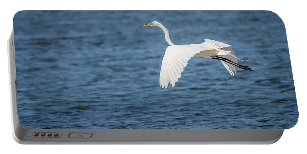 Debra Martz Portable Battery Charger featuring the photograph Great Egret South Padre Island by Debra Martz