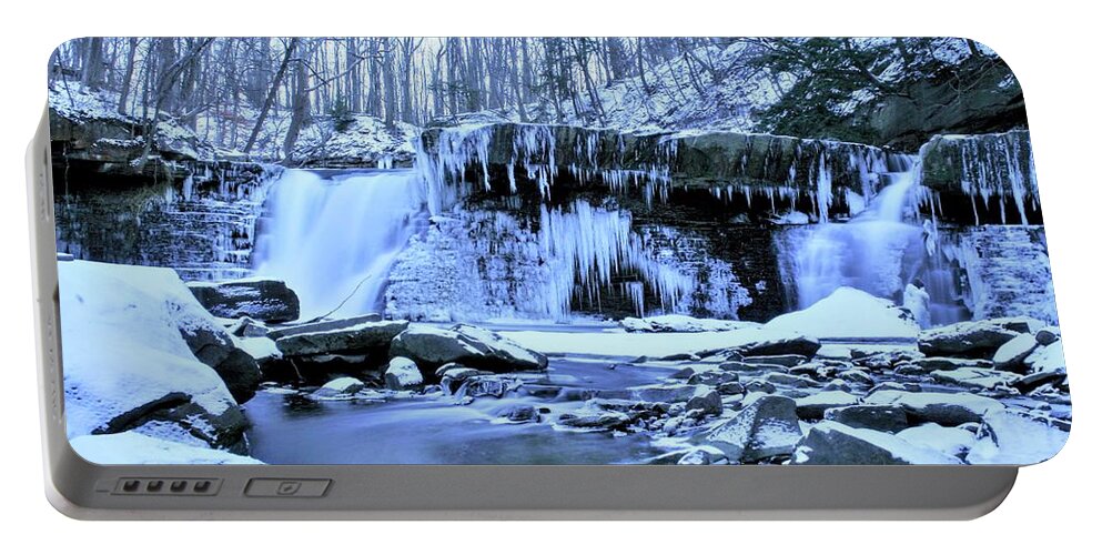  Portable Battery Charger featuring the photograph Great Falls Winter 2019 by Brad Nellis