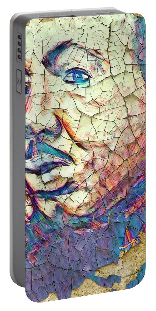 Portable Battery Charger featuring the mixed media Greatness by Angie ONeal