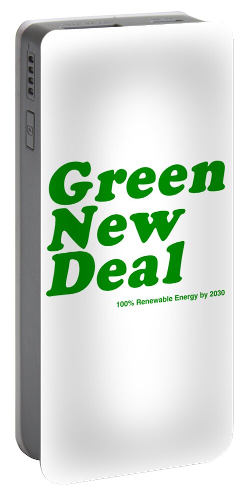 Cool Portable Battery Charger featuring the digital art Green New Deal by Flippin Sweet Gear