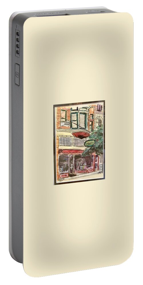 Gregor Gallery Portable Battery Charger featuring the mixed media Gregor Gallery by Eileen Backman