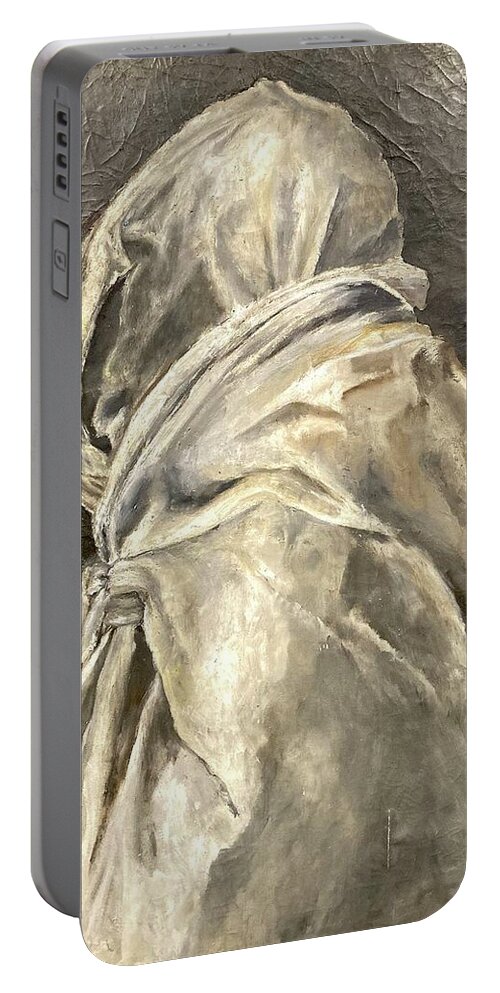 Wrapped Image Portable Battery Charger featuring the painting Gregorian Chanting by David Euler