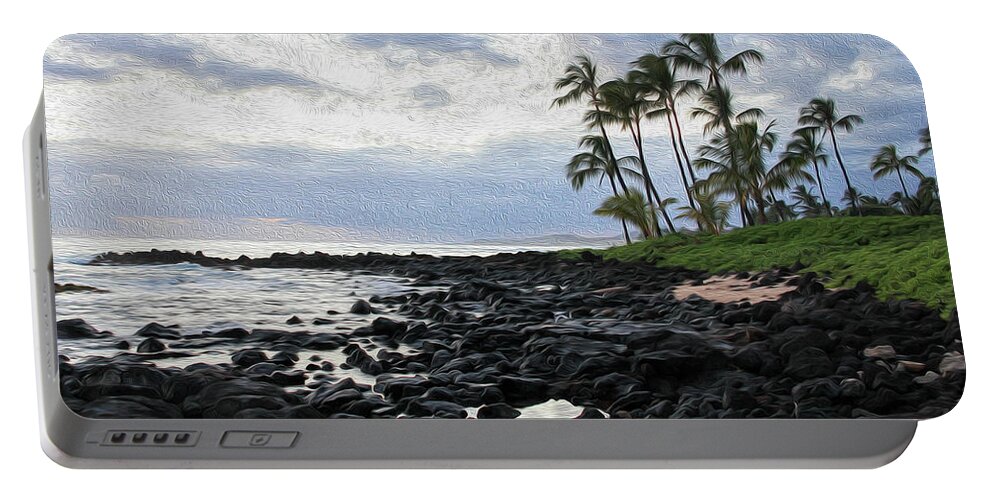 Hawaii Portable Battery Charger featuring the photograph Grey Sunset Painting by Robert Carter