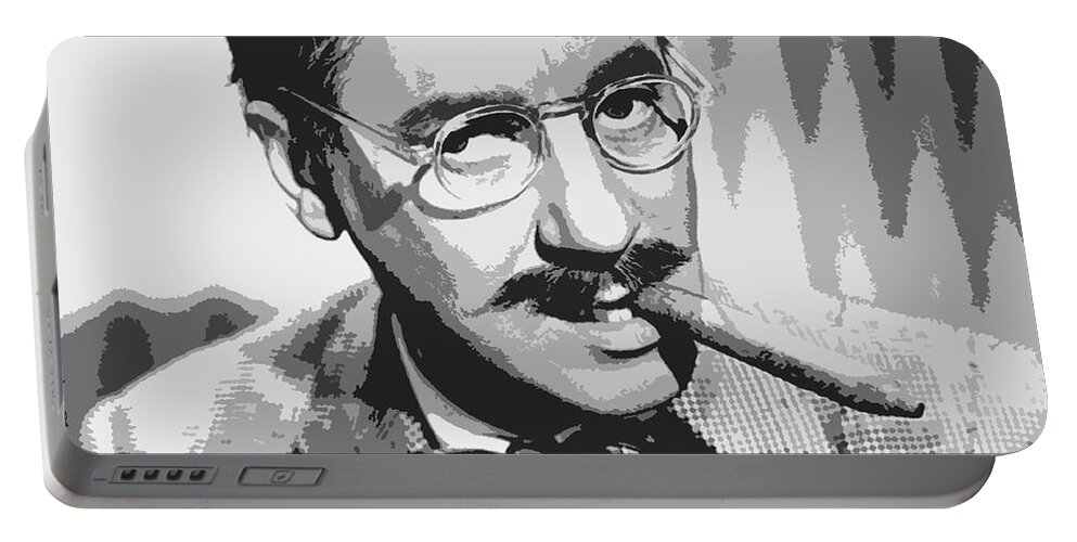 American Portable Battery Charger featuring the digital art Groucho Marx by Roy Pedersen