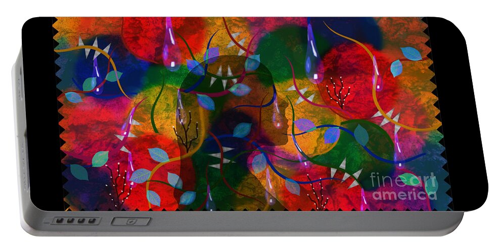 Growing Through Adversity Portable Battery Charger featuring the digital art Growing Through Adversity by Diamante Lavendar