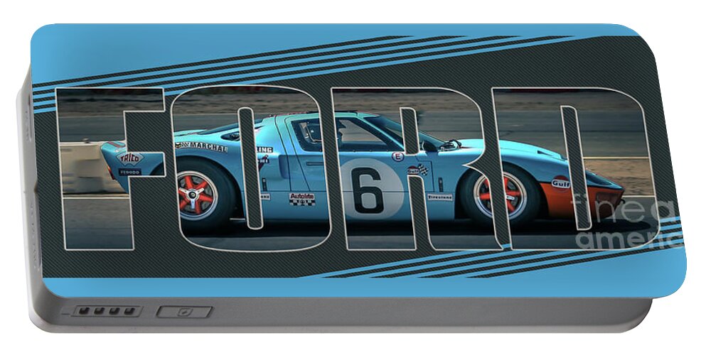 Ford Portable Battery Charger featuring the photograph GT40 cutout by Darrell Foster