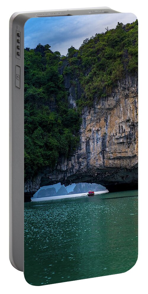Bay Portable Battery Charger featuring the photograph Ha Long Bay by Arj Munoz