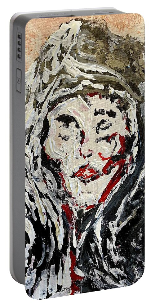 Witch Portable Battery Charger featuring the painting Hag I Am by Bethany Beeler