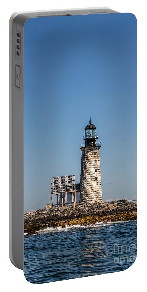 Halfway Rock Lighthouse Portable Battery Charger featuring the photograph Halfway Rock Lighthouse by Elizabeth Dow