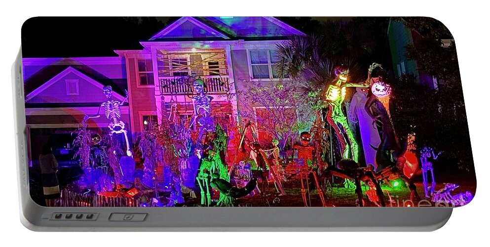 Halloween Portable Battery Charger featuring the photograph Halloween Ghosts by Flavia Westerwelle