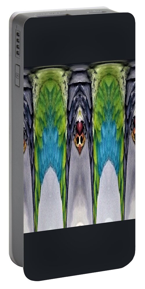 Abstract Art Portable Battery Charger featuring the digital art Hanging Bats by Ronald Mills