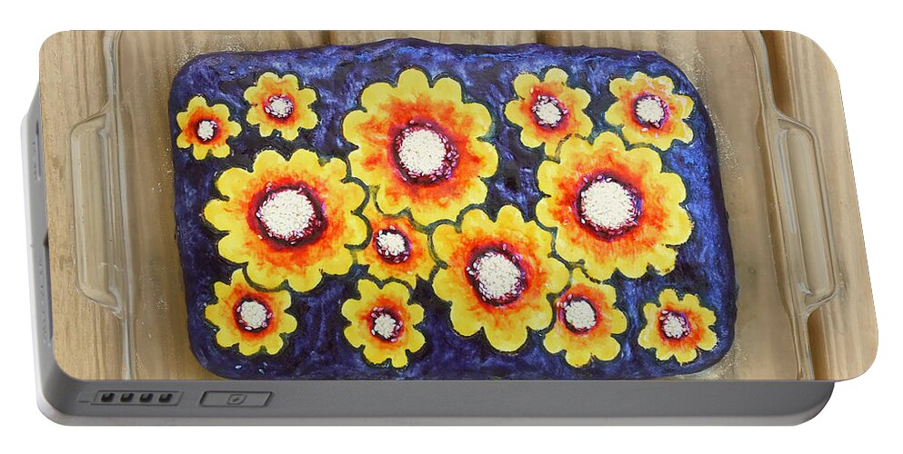 Bread Portable Battery Charger featuring the photograph Happy Flower Sesame Seed Sourdough 1 by Amy E Fraser