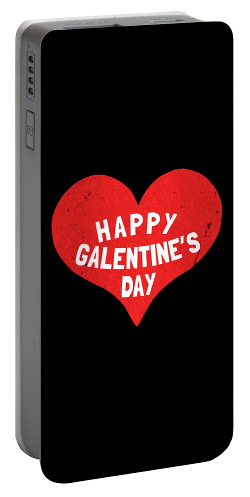 Funny Portable Battery Charger featuring the digital art Happy Galentines Day by Flippin Sweet Gear