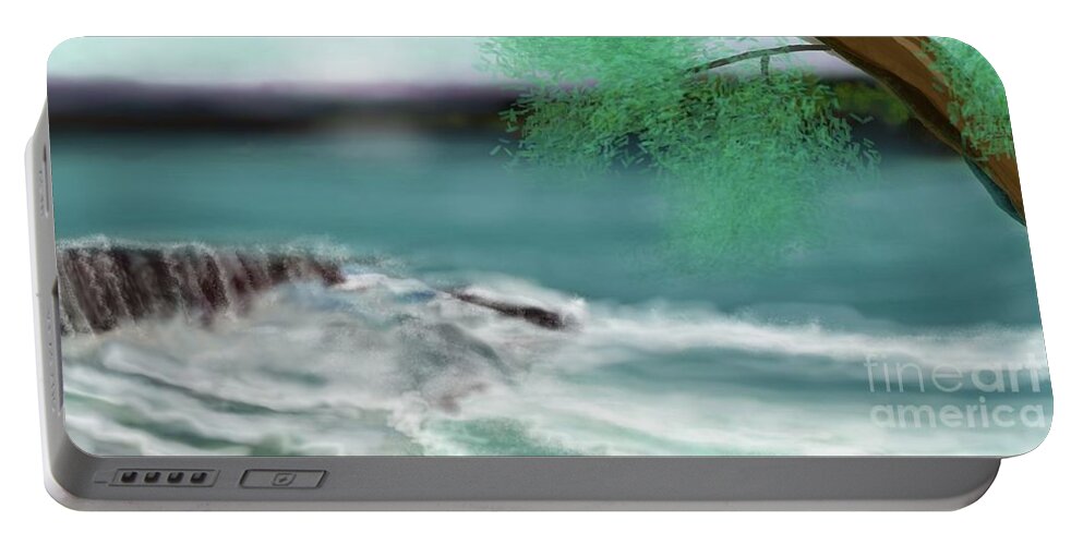 Water Portable Battery Charger featuring the digital art Happy Moment in time by Julie Grimshaw