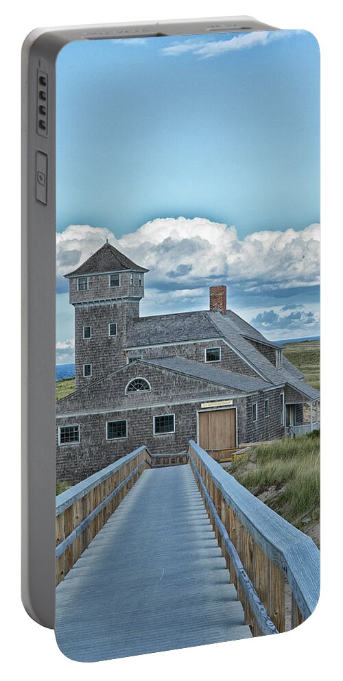 Museum Portable Battery Charger featuring the photograph Harbor Life Saving Station by Tom Kelly