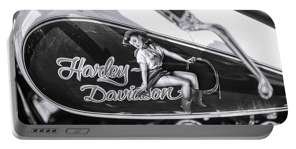 Harley Davidson Pin Up Portable Battery Charger featuring the photograph Harley Davidson Pin Up by Stefano Senise