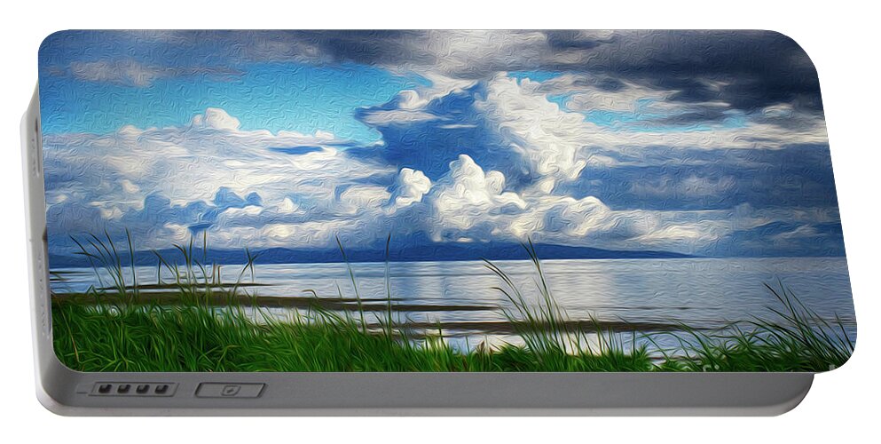 Sunrise Portable Battery Charger featuring the photograph Harmony Of Land And Sea 2 by Bob Christopher