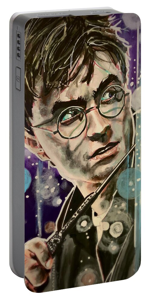 Harry Potter Portable Battery Charger featuring the painting Harry Potter by Joel Tesch