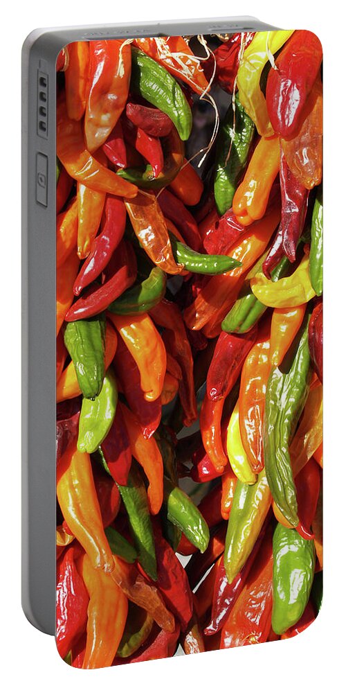 Fine Art Portable Battery Charger featuring the photograph Hatch Chilis by Robert Harris