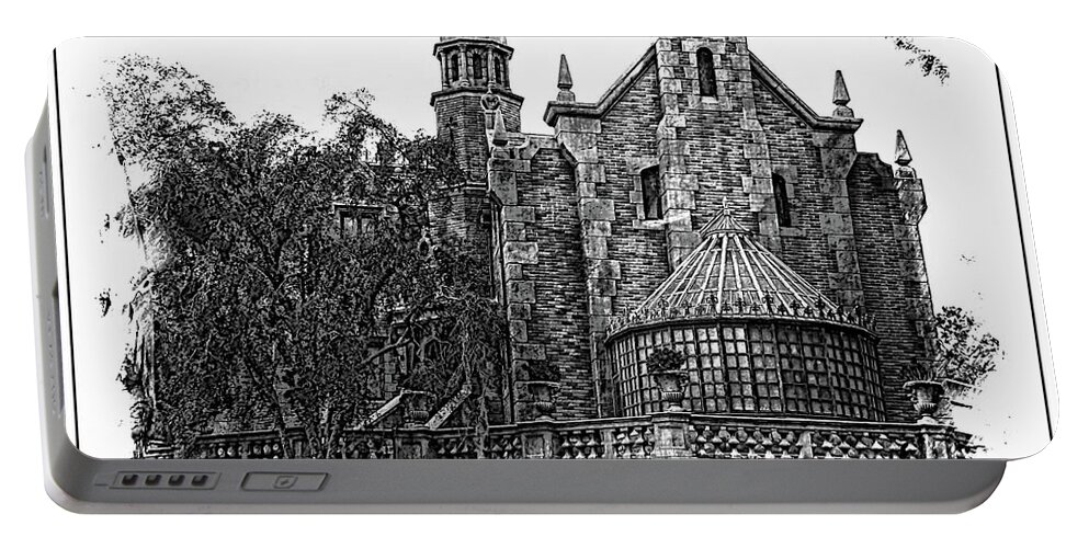 Haunted Mansion Portable Battery Charger featuring the photograph Haunted Mansion by FineArtRoyal Joshua Mimbs