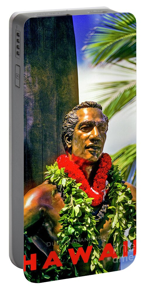 Hawaii Portable Battery Charger featuring the photograph Hawaii 44, Duke Kahanamoku by John Seaton Callahan