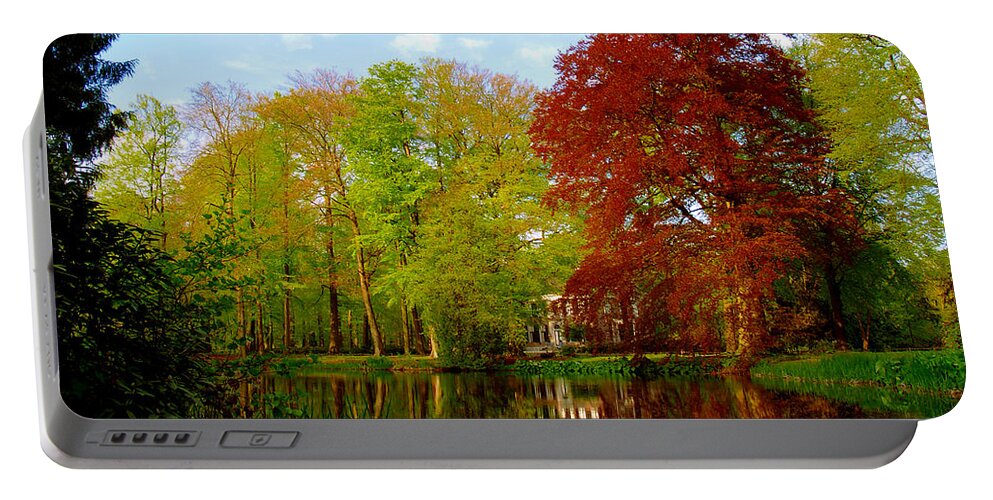 Hawthorn Portable Battery Charger featuring the photograph Hawthorn pond by Luc Van de Steeg