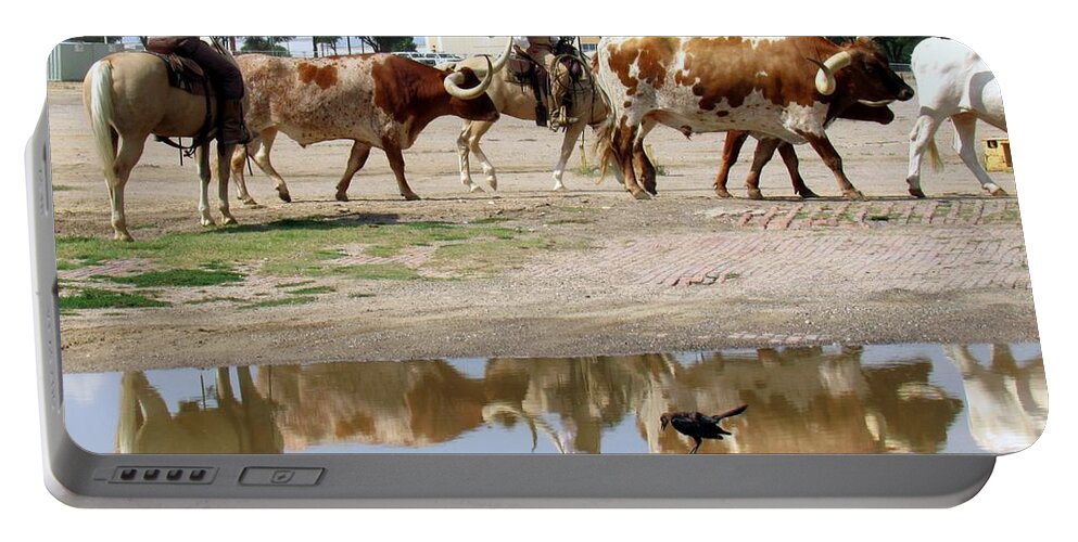 Cowboys Portable Battery Charger featuring the photograph Heading To The Avenue 1 by Amy Hosp