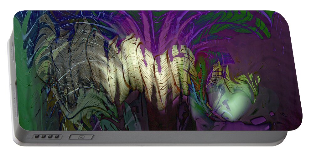 Hearts Within Portable Battery Charger featuring the digital art Hearts Within by Linda Sannuti