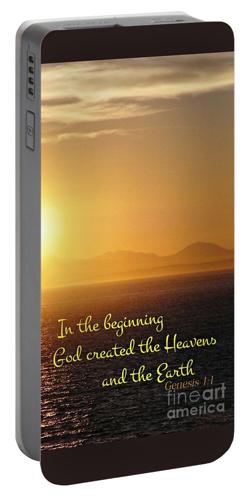 Ocean Portable Battery Charger featuring the photograph Heavenly Horizon by Kimberly Furey