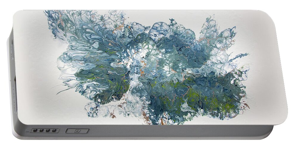 Blue Portable Battery Charger featuring the painting Heaven's Gravity by Katrina Nixon