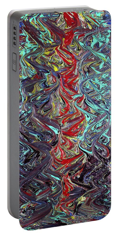  Portable Battery Charger featuring the painting Helixual by Embrace The Matrix