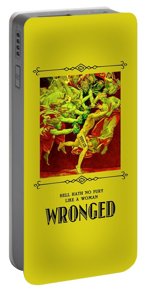The Furies Portable Battery Charger featuring the digital art Hell Hath No Fury by Judy Kennedy