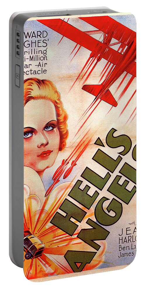 Hell's Portable Battery Charger featuring the mixed media ''Hell's Angels'' movie poster 1930 by Stars on Art