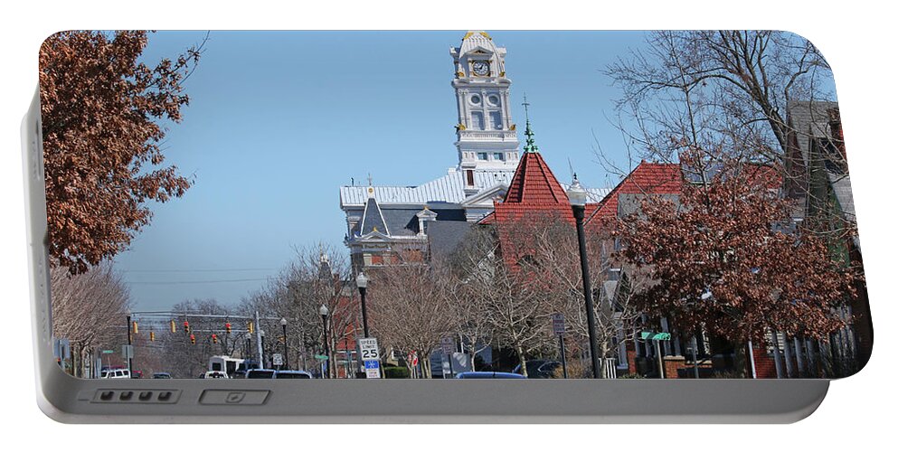 Henry County Courthouse Portable Battery Charger featuring the photograph Henry County Courthouse Napoleon Ohio from Washington Street 1174 by Jack Schultz