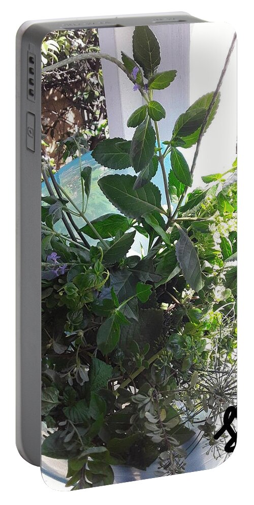 Herbs Portable Battery Charger featuring the photograph Herbal Bouquet by Esoteric Gardens KN