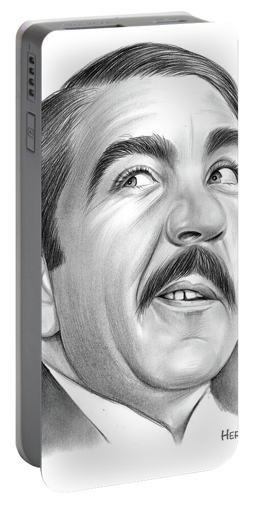Sketch Of The Day Portable Battery Charger featuring the drawing Herbert by Greg Joens