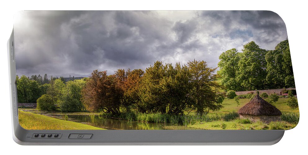 Scotland Portable Battery Charger featuring the photograph Hercules Garden, Blair Castle by Kype Hills