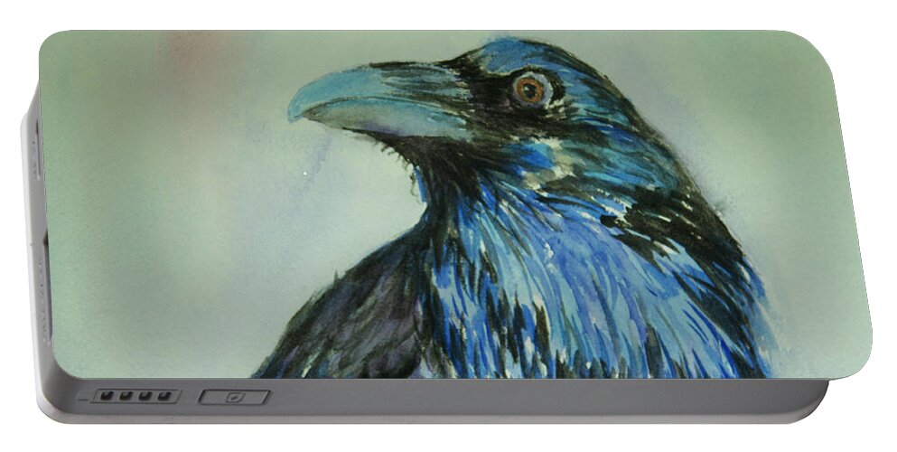 Watercolor Portable Battery Charger featuring the painting Here's Looking at You by Jeanette French