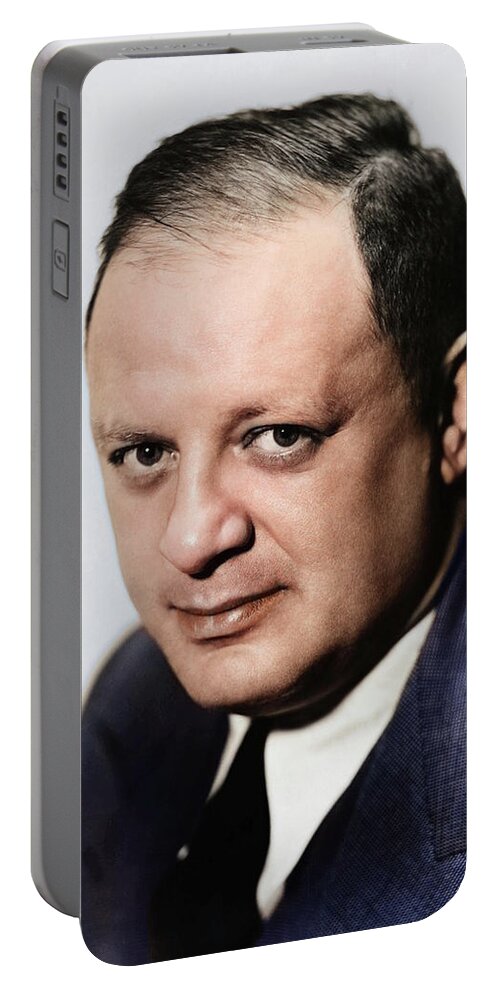 Mank Portable Battery Charger featuring the photograph Herman ''Mank'' Mankiewicz by Movie World Posters