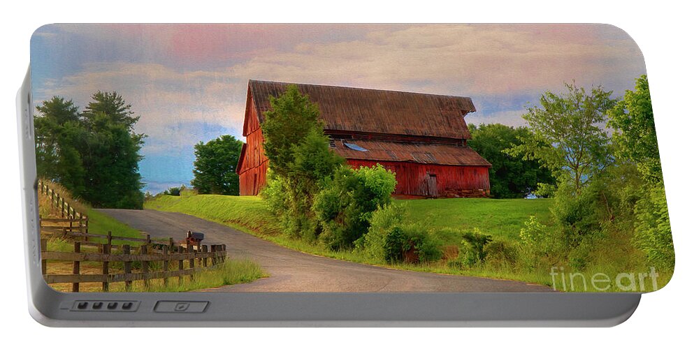 Barn Portable Battery Charger featuring the photograph Hickory Hill by Shelia Hunt