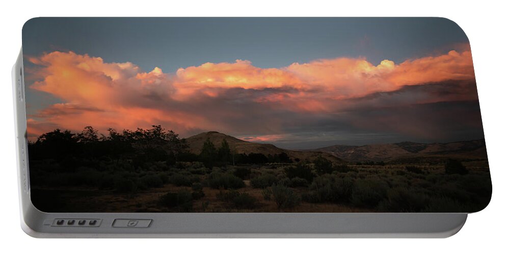 Sunset Portable Battery Charger featuring the photograph High Desert Skies 6 by Ron Long Ltd Photography