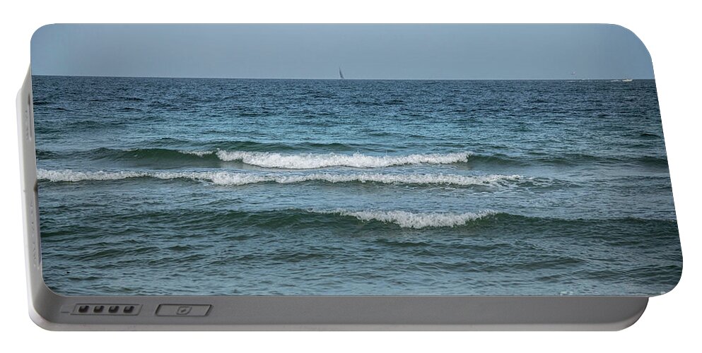 4723 Portable Battery Charger featuring the photograph High Tide at the beach by FineArtRoyal Joshua Mimbs